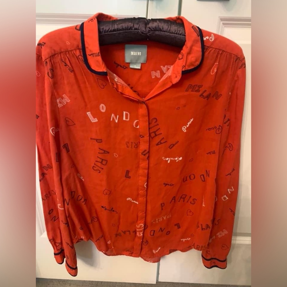 Maeve top from Anthropologie size 8 (M) Paris Hearts - Picture 2 of 4
